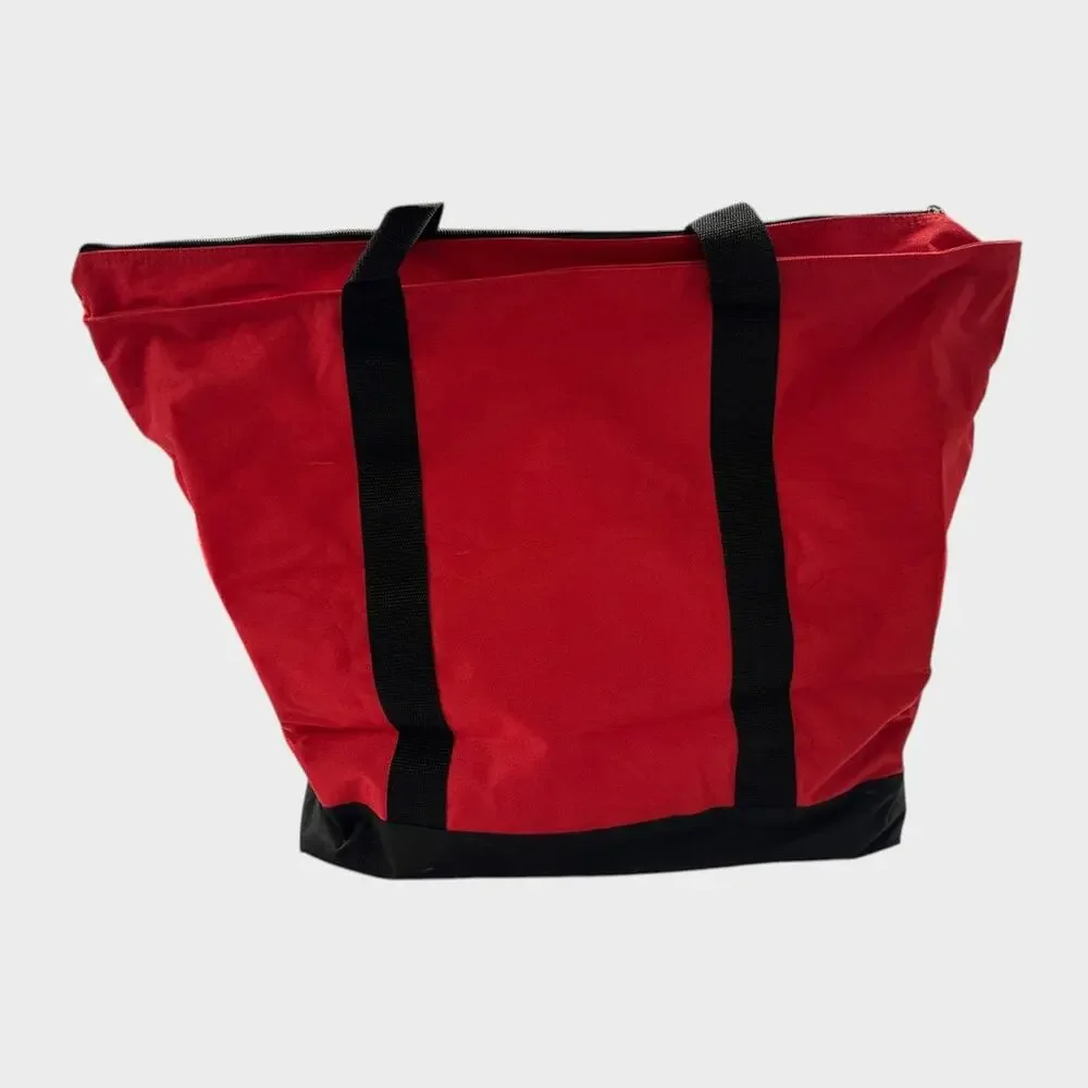 NASCAR #8 Dale Earnhardt Jr Large Red Zippered Canvas Tote With Handles